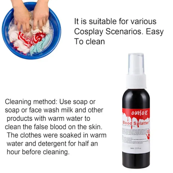 Halloween plasma spray vampyr zombie sang maquillage tilbehør