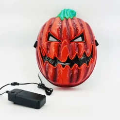 Halloween Påskefest Bold Skræmmende Græskar Hoved LED Lysende Maske