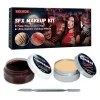 Halloween Scar Wax Fake Blood Gel Kit Makeup Hudvax Specialeffekter Halloween Scene Falsk sårgjutning ärr med spatel