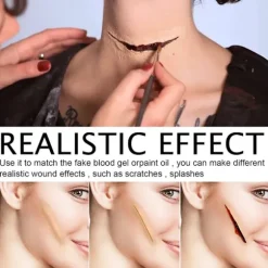 Halloween Scar Wax Fake Blood Gel Kit Makeup Hudvax Specialeffekter Halloween Scene Falsk sårgjutning ärr med spatel