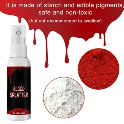 Halloween SFX Makeup Kit Zombie Vampire Skin Wax Falsk Blod Gel Ar Vand Blod Spray Svamp Sølv Skraber Cosplay
