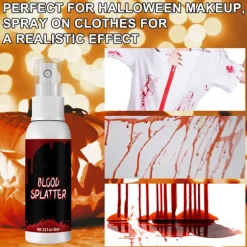 Halloween SFX Makeup Kit Zombie Vampire Skin Wax Falsk Blod Gel Ar Vand Blod Spray Svamp Sølv Skraber Cosplay