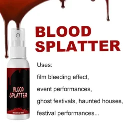 Halloween SFX Makeup Kit Zombie Vampire Skin Wax Falsk Blod Gel Ar Vand Blod Spray Svamp Sølv Skraber Cosplay
