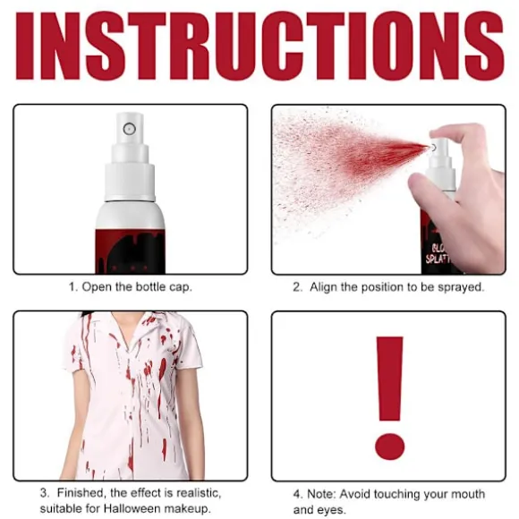 Halloween SFX Makeup Kit Zombie Vampire Skin Wax Falsk Blod Gel Ar Vand Blod Spray Svamp Sølv Skraber Cosplay