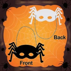 Halloween Skrabepapir Masker, [48 stykker] Festgaver & Spil til Børn, Halloween Hobby, Sjovt Legetøj til Børn & Voksne Inklusive Flagermus, Græskar