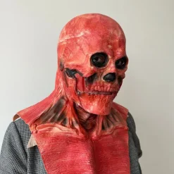 Halloween skræmmende dobbeltlags bevægelig lædermaske 1 stk.
