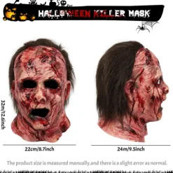 Halloween Skræmmende Maske, Blodig Maske Halloween Skull Maske B