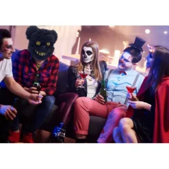 Halloween Skræmmende Maske Bjørnehoved Kanin Maske Blodig Plys Hoved Maske Cosplay Kostume Rekvisitter Halloween Fest