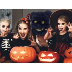 Halloween Skræmmende Maske Bjørnehoved Kanin Maske Blodig Plys Hoved Maske Cosplay Kostume Rekvisitter Halloween Fest