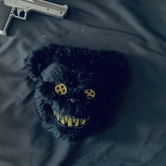 Halloween Skræmmende Maske Bjørnehoved Kanin Maske Blodig Plys Hoved Maske Cosplay Kostume Rekvisitter Halloween Fest