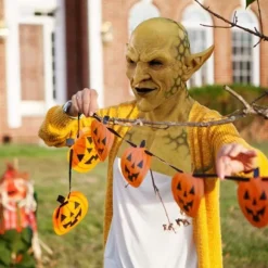 Halloween Skræmmende Maske Latex Gul Imp Dæmon Maske Trolde Klovn Halloween Spøgelse Vampyr Cosplay Kostume Masker
