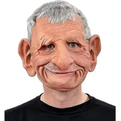 Halloween Store Ører Gammel Mand Maske Skræmmende Mand Hovedbeklædning Helmaske Cosplay Festrekvisit