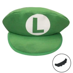 Halloween Super Mario Bros Cosplay Skum Rød Eller Grøn Hat Med Overskæg Karneval Party Kasket Rekvisitter Kostume Tilbehør Green