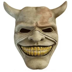 Halloween The Black Phone Horrorfilm Latex Maske The Grabber Maske Cosplay Kostume Voksen Skræmmende Festrekvisitter Maskerade Grå
