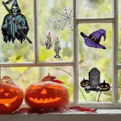 Halloween Vinduesfilm, søde Halloween Vinduesfilm til vinduer - ling-ling}
