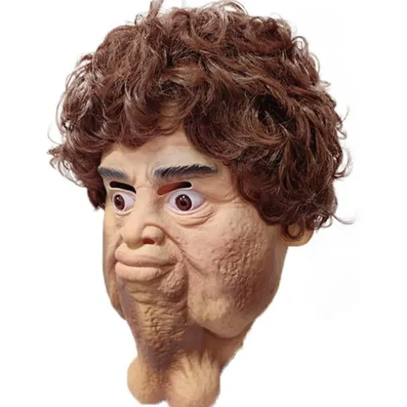 Halloween Voksen Dobbelt Hage Horror latex maske, til Cosplay Rave Party Maskerade Party