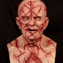 Halloween Voksen Unisex Blodig Zombie Skræmmende Helhoveddækning Cosplay Latex Maske