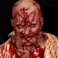 Halloween Voksen Unisex Blodig Zombie Skræmmende Helhoveddækning Cosplay Latex Maske