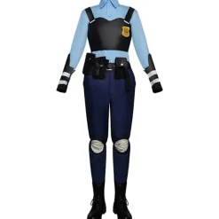 Halloween Zootopia Judy Hopps Kanin Politi Betjent Cosplay Kostume Sæt til Kvinder Piger A 150