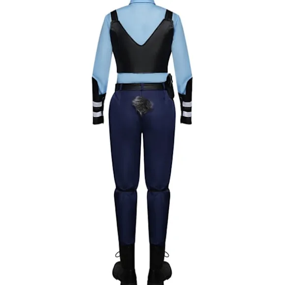 Halloween Zootopia Judy Hopps Kanin Politi Betjent Cosplay Kostume Sæt til Kvinder Piger A 150