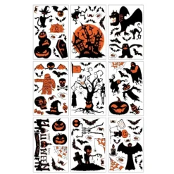 Halloweendekorationer til hjemsøgte huse, Halloween-vinduesklistermærker med vandtæt funktion til en uhyggelig fest