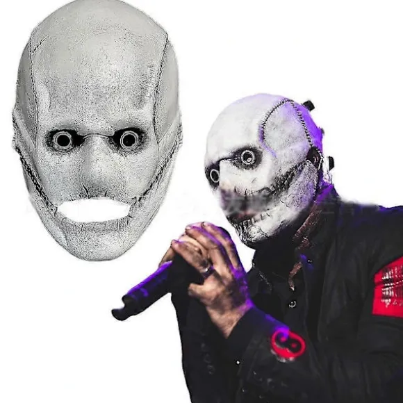 Halloweenfest Realistiske Rekvisitter Tilbehør Slipknot Corey Taylor Maske Dj Cosplay Horror Latex Lange/Korte Masker Gaver(FPK11) Kort