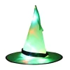 Halloweenhat Heksehat Hue Glødetråd Halloween Heksekostume Tilbehør til Halloweenfest Fest Mode Prom Cosplay grøn