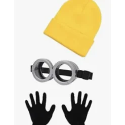Halloween-kostumer huer Minions briller handsker udklædningstøj Despicable Me rollespilstilbehør (intet hår) A A