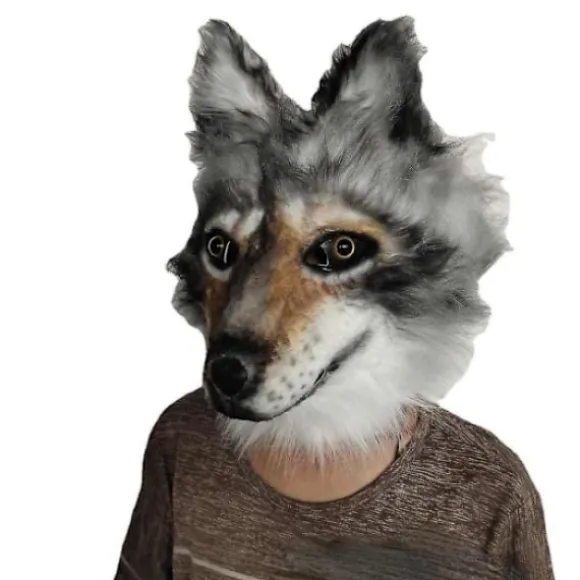 Halloweenmaske sceneoptræden rekvisitter ulv hund cos udklædning