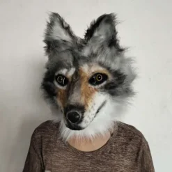 Halloweenmaske sceneoptræden rekvisitter ulv hund cos udklædning