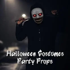 Halloweenmaske, Skræmmende Halloweenmaske til Kvinder Mænd, Skræmmende Halloween Kaninmaske, Horror Blodig Maske til Halloweenkostume