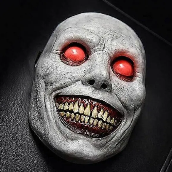 Halloweenmaske, Skræmmende Halloweenmaske til Kvinder Mænd, Skræmmende Halloween Kaninmaske, Horror Blodig Maske til Halloweenkostume