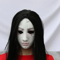 Halloween-maske til mænd, rædselsspøgelseshus, rumflugt, skelet, kvindeligt spøgelse, zombie, ulækker, skræmmende grimasse, hovedbeskyttelse_tfrf