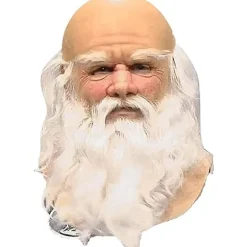 Halloween-masker til voksne, julemandsmasker med hvidt skæg i latex, søde julemasker til børn og voksne, helmaske til cosplay-kostume, julefest, karneval | Fyndiq