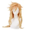 Halloween-Paryk Demon Slayer Paryk Cosplay Kamphest Gradient Krøllet Hår Kvinde Syntetisk Fiber Parik Mand Karneval Halloween-WELLNGS