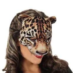 Halv ansigtsdyr gepard maske cosplay kostume pandebånd hallo