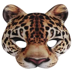 Halv ansigtsdyr gepard maske cosplay kostume pandebånd hallo