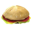 Hamburgerhat til voksne, sød, sjov, realistisk, hyggelig, elastisk, kostumetilbehør, blød, herre, dame, fastfood-hamburgerhue til gave