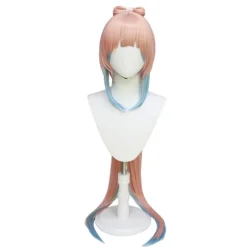 Harakami cosplay paryk koralpalads hjerte hav paryk pluk farve gradient høj hestehale roset hår pakke cosplay-orange gradient blå