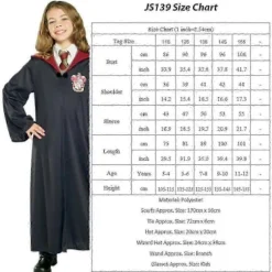 Harry Potter 6 stk. Sæt Magisk Troldmand Cosplay Fancy Dress Kappe Kappe Kostume-2025-lingling} Yellow 85cm