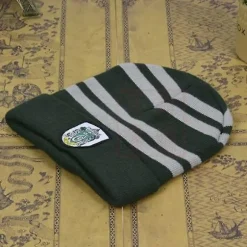 Harry Potter Hat Gryffindor Hufflepuff Ravenclaw Beanie Caps Fancy Dress Up（Slytherin）