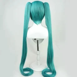 Hatsune Miku Paryk Cosplay Party Parykker med 2 Hestehaler Lang Lige