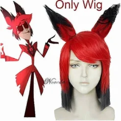Hazbin Cosplay Hotel Alastor Uniform Cosplay Kostume Mænd Kvinder Halloween Kostume Komplet Sæt (jakke+bukser+skjorte+slips+handsker+paryk) - FKB XXL ALASTOR Cosplay | Fyndiq