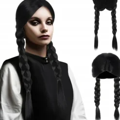 /Hc/Wednesday Paryk med Fletninger - Addams Sort