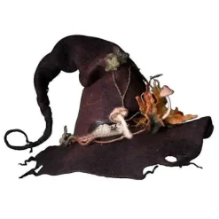 Heksehat Blomsterranke Filthat Cosplay Performance Prop Halloweenfest Voksen Brun