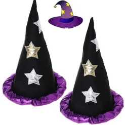 Heksehat Halloween Påske Party Heksehatte Maskerade Troldmandshat Rekvisitter Kasket