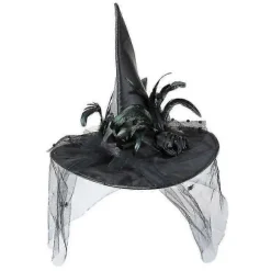 heksehatte kasketter voksen kostume tilbehør halloween fancy halloween cosplay dekor 2025 Black