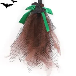 Heksekoste Mesh Dekoration til Halloween Fester og Håndlavede Projekter