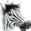 Helmaske Zebra Latex Dyremaske Gys Halloween Cosplay Party Kostume, Gummimasker