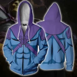 He-man og Masters of the Universe Cosplay Kostume 3D Print Sweatshirt Lynlås Hætte Cartoon Sweatshirt Modejakker-Yvan-lingling} A M